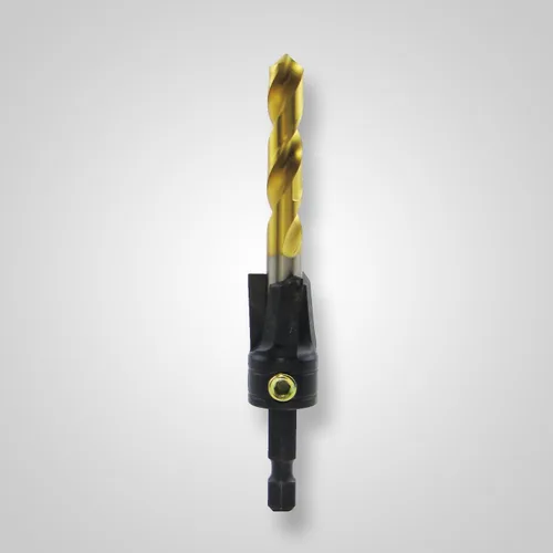 Miniatura 9 de Make it Snappy Tools 3/8 Pulgada x 1 Pulgada 3-Flúte Fondo Plano Contrataladro con taladro de rosca recubierto de TiN con revestimiento #36424