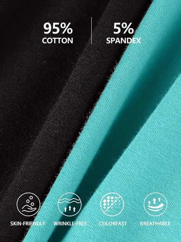 Miniatura 129 de Camisa Attraco de algodón, con tirantes estilo espagueti, con brasier incorporado, 2 paquetes, para mujer