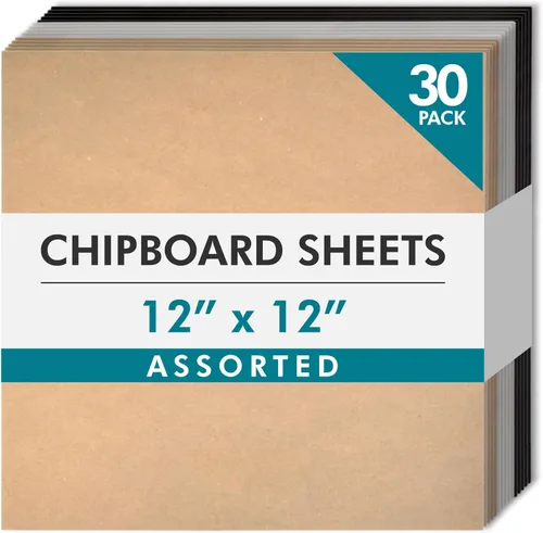 Miniatura 10 de Grafix de peso medio, láminas de madera prensada de 12 x 12 pulgadas, paquete de 25 unidades de color blanco.