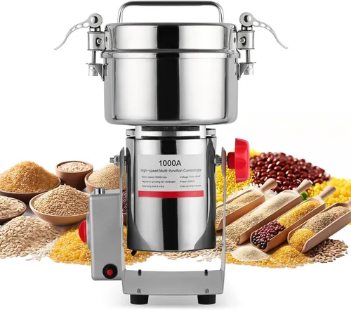 Miniatura 8 de Molinillo eléctrico de grano de 3000 W, molinillo de harina de acero inoxidable de 28.22 oz para uso doméstico, pulverizador comercial de alta