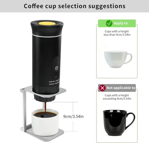 Miniatura 3 de Vierta sobre el soporte del gotero, soporte portátil y plegable para máquina de café expreso con fuera, soporte de café de oficina con base