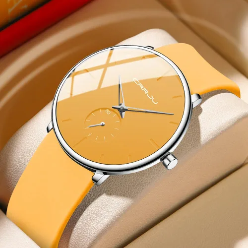 Miniatura 5 de CRRJU Mens Women Watch Casual Stylish Waterproof Quartz Unisex Wristwatches, Ultra Thin Watches for Men Women, Colorful Silicone Band