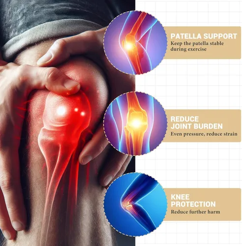 Miniatura 6 de Correa de soporte para tendón rotuliano, soporte de rodillera para alivio del dolor de rodilla y estabilizador de rótula para senderismo, fútbol