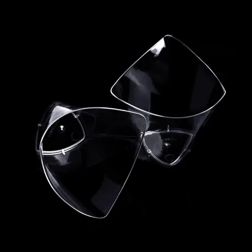 Miniatura 8 de Paquete de 96 mini vasos de postre de plástico triangular, 3.5 onzas con cucharas, vaso de plástico transparente con mini cuchara para postre