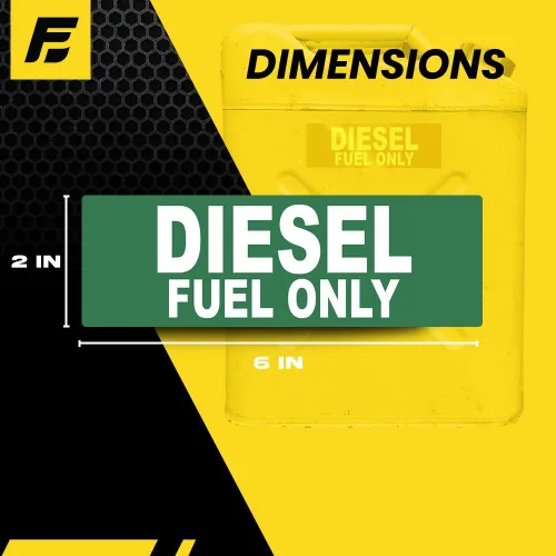 Miniatura 6 de Adhesivo diésel solo – Etiqueta diésel para contenedor de almacenamiento de combustible, camión, tractor y equipo pesado – a prueba de clima, barra