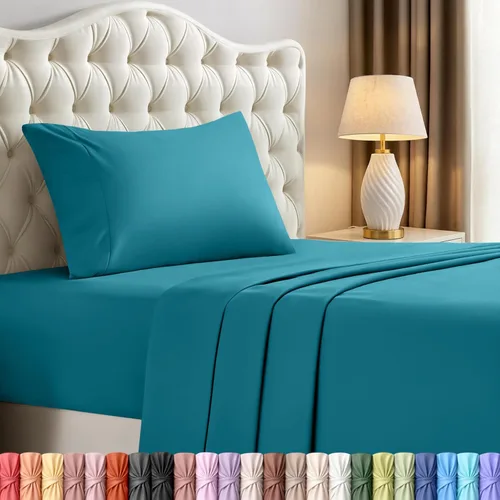 Miniatura 93 de Juego de sábanas King de Utopia Bedding – Juego de 4 sábanas para cama King, microfibra suave y transpirable, incluye 1 sábana bajera, 1 sábana Beige