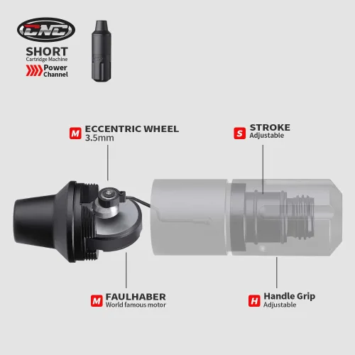Miniatura 4 de Hawink Máquina corta rotatoria del tatuaje de la pluma con la fuente alemana CNC-Q2 del tatuaje del motor de FAULHABER