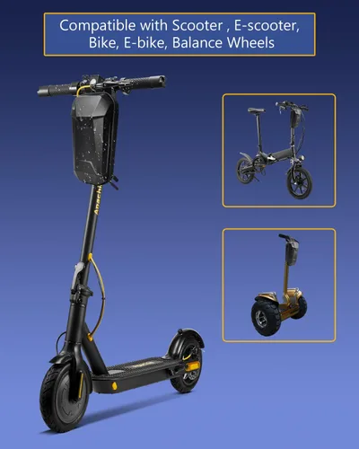 Miniatura 5 de Bolsa de almacenamiento para scooter con puerto de carga USB, bolsas de manillar para patinete eléctrico, bicicleta eléctrica, ebike Correas largas