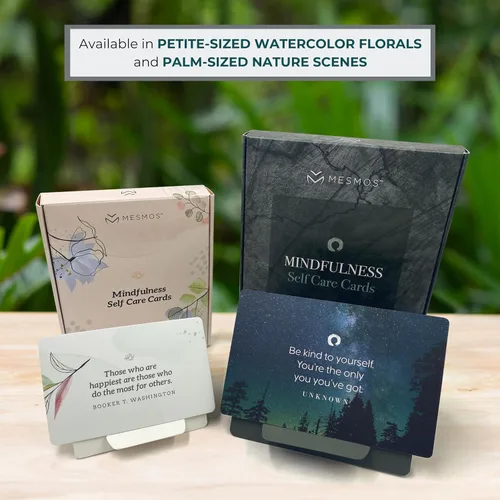Miniatura 6 de MESMOS 52 tarjetas de atención plena con planes de acción. Regalos de relajación para aliviar el estrés para hombres y mujeres, tarjetas