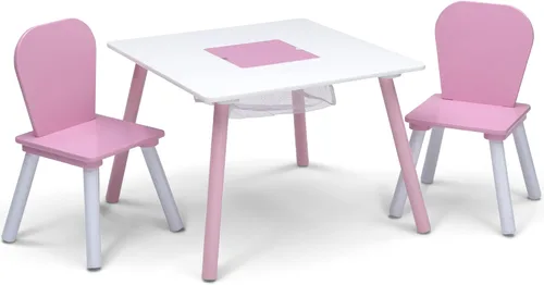 Miniatura 4 de Delta Children Set de juegos para niños pequeños de 4 piezas, Rosa/Blanco