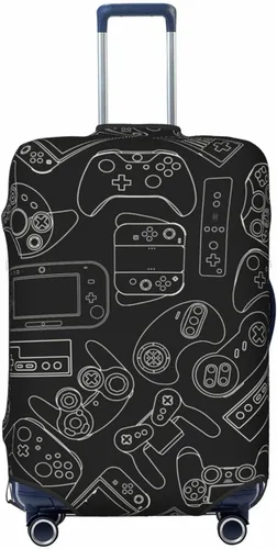 Miniatura 16 de Fundas elásticas lavables para equipaje con patrón de controlador de videojuegos, protector de equipaje para maleta de viaje, funda protectora