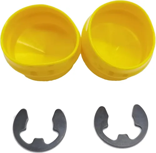 Miniatura 2 de Tapa de eje y anillo de presión R27434 M143338 Kit de repuesto para tractor John Deere, compatible con tapa de cubo de rueda de tractor de césped