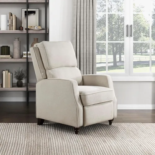 Miniatura 6 de Lexicon Silla Reclinable con Respaldo Empujable para Sala de Estar, Silla de Sofá Reclinable, Sillón Reclinable Moderno, Asiento Reclinable de Tela