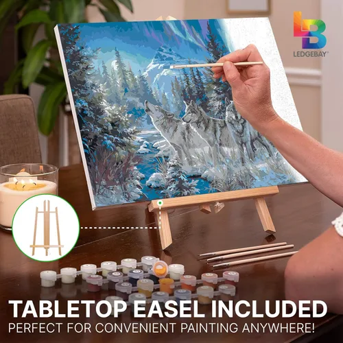 Miniatura 7 de Ledgebay Kit de Pintura por Números DIY para Adultos Lienzo Enmarcado de Principiante a Avanzado Kit de Pintura por Números Los Kits Incluyen Juego