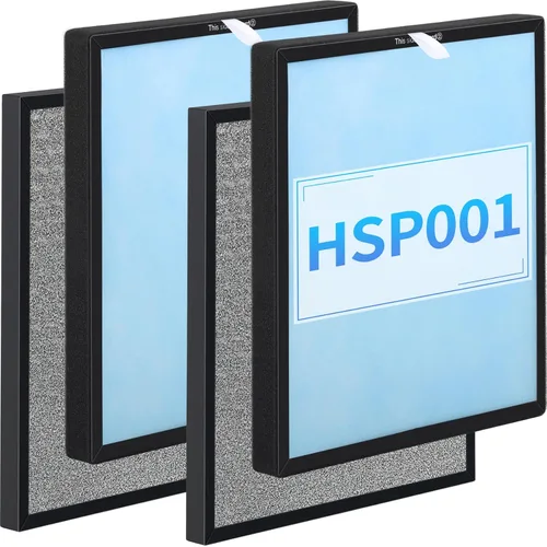 2 juegos de filtros de repuesto HSP001 H13 True Hepa, compatibles con purificador de aire HATHASPACE, 4 en 2, filtro HEPA True H13 con prefiltro de
