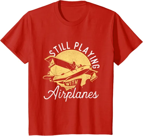Miniatura 3 de Still Playing With Airplanes - Camiseta de control remoto RC Avión Piloto, Negro