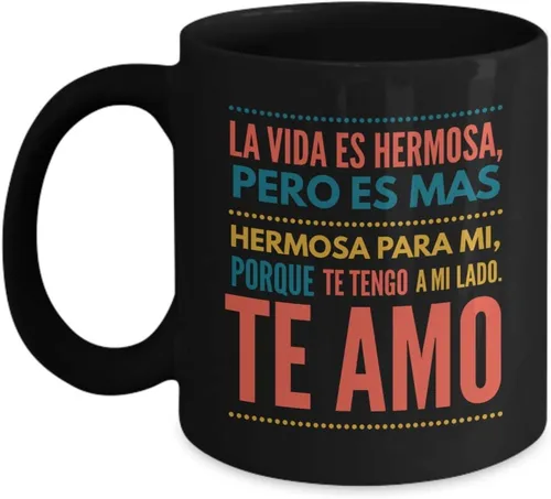Taza de Café Te Amo Vaso, taza de café divertidas, tazas personalizadas, taza de café inspiradoras, taza con mensajes positivos.