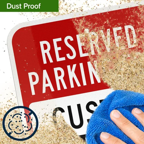 Miniatura 8 de Señal personalizada de no estacionamiento, señales personalizadas de estacionamiento reservado para negocios, vehículos no autorizados serán