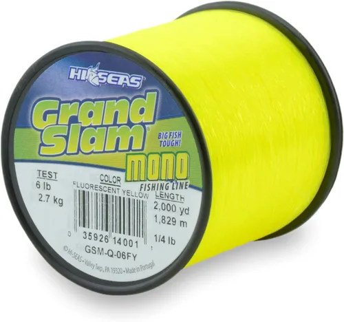 Miniatura 25 de HI-SEAS Línea de pesca de monofilamento Grand Slam - Fuerte y resistente a la abrasión en transparente, rosa, verde, azul humo, amarillo Azul ahumado