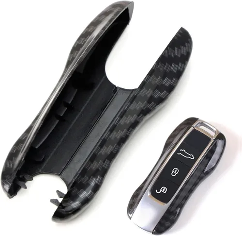 iJDMTOY Exact Fit - Juego de 2 fundas de plástico con acabado de fibra de carbono, compatible con Porsche 2017 en adelante Panamera 19 en adelante