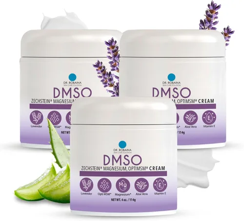 Miniatura 10 de Dr. Robaina Crema DMSO de lavanda - 99.9% DMSO puro grado farmacéutico Fórmula con magnesio Zechstein, árnica, aloe vera, vitamina E - 4 onzas