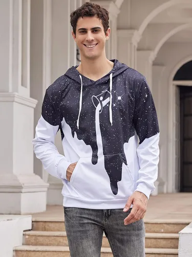 Miniatura 4 de Goodstoworld Sudadera con capucha unisex con estampado 3D y bolsillos para hombre y mujer