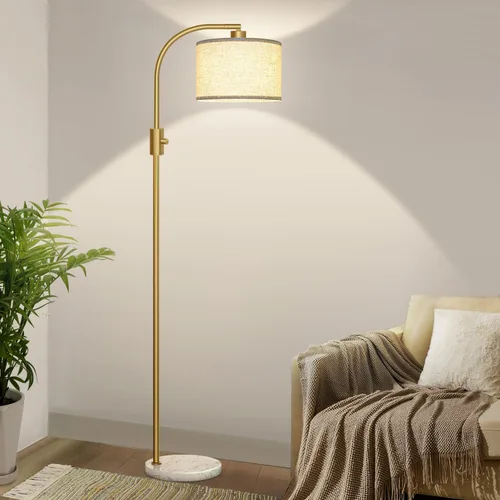 Miniatura 19 de [Actualizada] Lámpara de pie negra regulable, bombilla LED Edison de 1200 lúmenes incluida, lámpara de pie de arco para sala de estar, lámparas