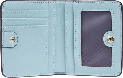 Miniatura 4 de Gostwo - Cartera compacta de piel genuina de lujo para mujer con bloqueo de RFID y ventana de identificación