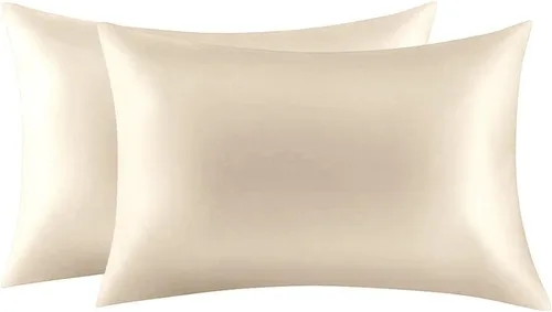 Miniatura 9 de Jocoku Juego de 2 fundas de almohada 100% seda de morera para cabello y piel, súper suaves y transpirables, tamaño estándar de seda natural Gris