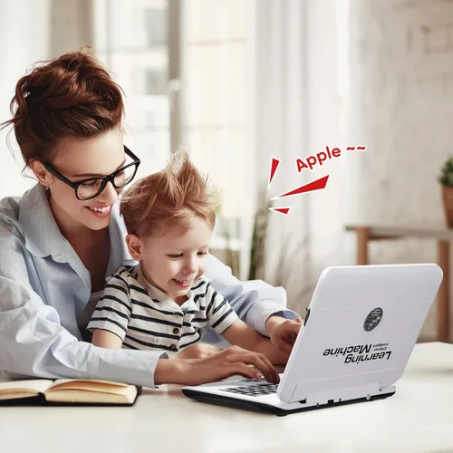 Miniatura 5 de LESHITIAN Laptop para Niños - 80 Modos de Aprendizaje para Aprender Alfabeto, Palabras, Matemáticas, Jugar Juegos y Música - Juguete para Niños