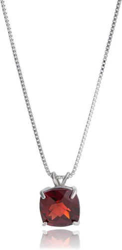 Miniatura 35 de MAX + STONE Cushion Cut Gemstone Necklace 8mm Solitaire Birthstone Necklace for Women Gemstone Pendant Necklaces with 18 inch Box Chain