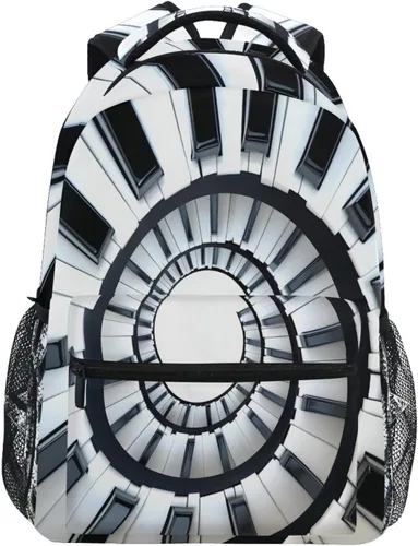 Miniatura 14 de Mochila para adultos, mochila escolar casual, bolsa de viaje con cremallera, Abstracción Fuego Agua Béisbol De, Mochilas Daypack