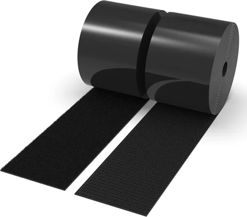 Cinta autoadhesiva de gancho y bucle, 15 pies x 2 pulgadas de ancho, cierre de cinta adhesiva resistente