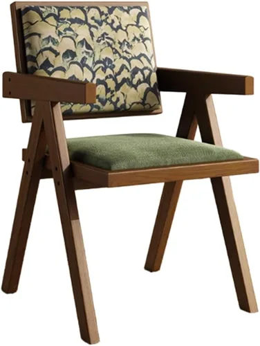 Miniatura 31 de YVYKFZD Juego de sillas de comedor de madera maciza, sillas de cocina sin brazos, silla de comedor tapizada con respaldo, sillón de terciopelo