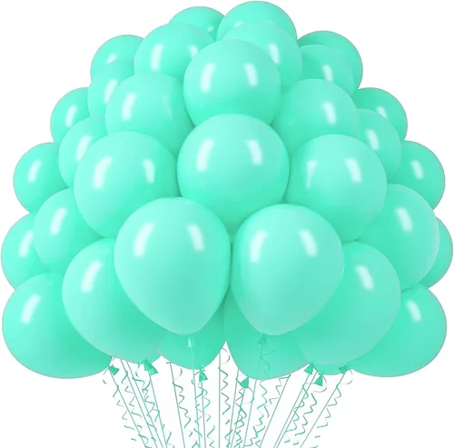 Miniatura 119 de Voircoloria - Globos azul bebé claro, paquete de 66 globos de 12 pulgadas de látex para fiestas para niños y niñas, para cumpleaños, baby shower, 16