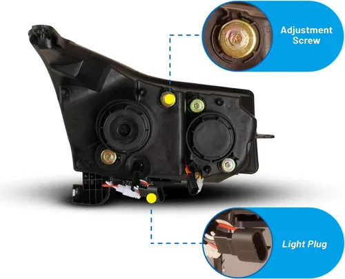 Miniatura 4 de Faros delanteros LED aptos para Chevy Cruze Chevrolet 2011, 2012, 2013, 2014, 2015, 2016, 2016, faros delanteros, 1 par