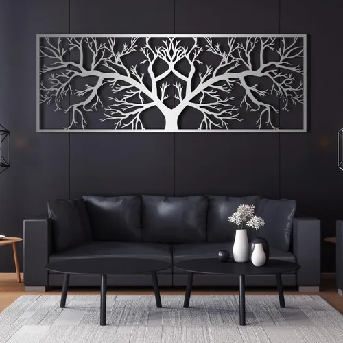 Miniatura 6 de Arte de pared de metal árbol de la vida, arte de pared de árbol de la vida, decoración de pared de ramas de árbol, colgante de pared de metal