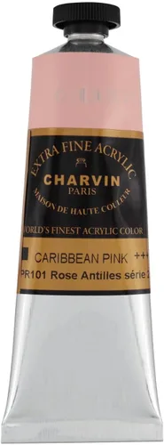 Miniatura 143 de Charvin Pintura acrílica profesional extrafina – verde absenta, tubo de 2.1 fl oz, pigmentos de triple fresado, resistente a la luz, pinturas