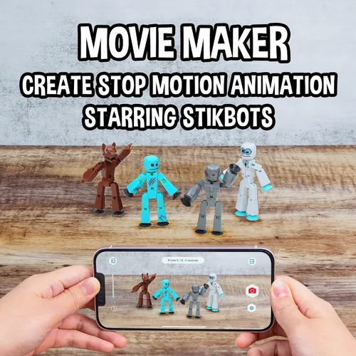 Miniatura 6 de Zing Stikbot Monster Werewolf & Cyborg Pack, Juego de 6 figuras de acción coleccionables de monstruos Stikbot, animación Stop Motion, ideal