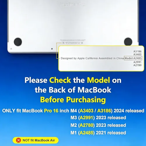 Miniatura 2 de KECC Funda ultradelgada para MacBook Pro de 16 pulgadas M5 2026 2025-2021 Release M4 M3 M2 M1 Pro/Max Chip, carcasa rígida de plástico ligero