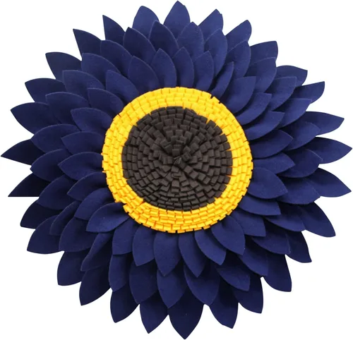 Miniatura 9 de Almohada de flores – Almohadas decorativas de girasol – Almohada redonda de margaritas de flores 3D – Almohada redonda de acento de girasol – Soleado