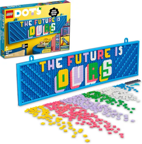LEGO DOTS - Tablero de mensajes grande 41952 Kit de decoración de manualidades; un lienzo personalizable diseñado para niños de 8 años en adelante