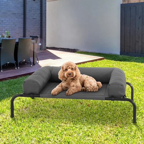Miniatura 3 de Magshion Cooling Elevated Dog Bed, Portable Raised Outdoor Indoor Dog Cots Chew Proof Pet Hammock with Breathable Mesh & Removable Bolster for Large