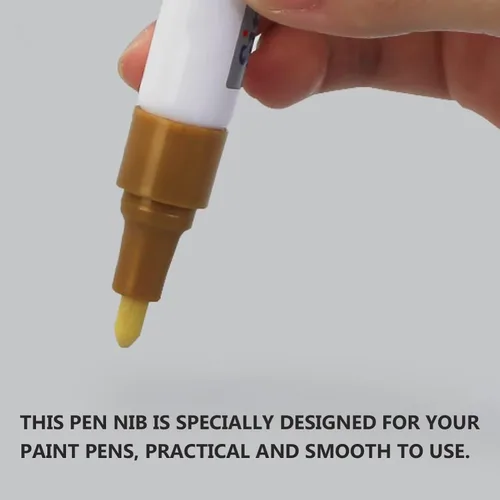 Miniatura 5 de Kisangel 25 puntas universales de repuesto para rotuladores compactos para acrílico y pintura al óleo, suministros escolares fáciles de usar