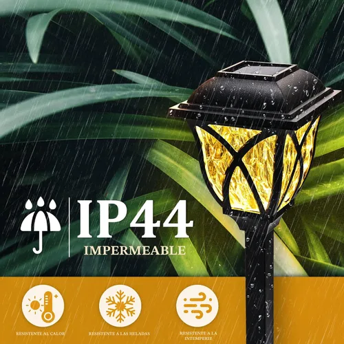 Miniatura 6 de GIGALUMI Paquete de 6 luces solares impermeables para exteriores, luces LED solares de jardín, decoraciones al aire libre, decoración de jardín
