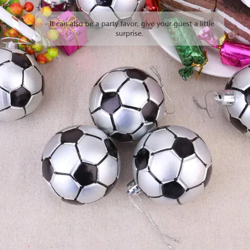 Miniatura 5 de 12 piezas de suministros de fiesta de fútbol pelota de fútbol rugby adornos colgantes decoraciones de bolas temáticas de deportes decoraciones
