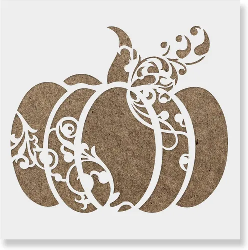 Plantilla decorativa de calabaza para paredes y manualidades, plantillas reutilizables para pintar en tamaños pequeños y grandes