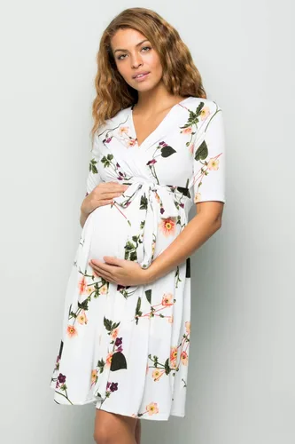 Miniatura 2 de My Bump - Vestido de mujer envolvente de maternidad, para lactancia con estampado, para Baby Shower para mujer