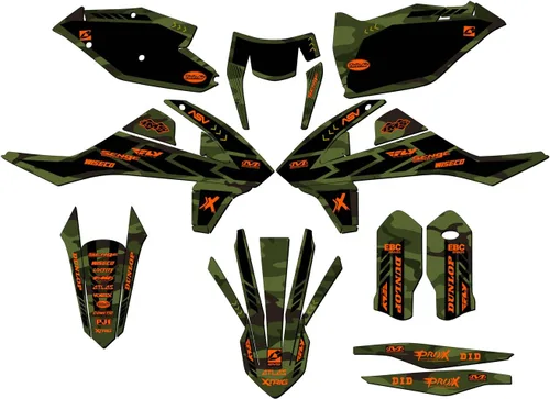 Miniatura 5 de Kit de base gráfica EXC Apache Green Senge 2017-2018 compatible con KTM