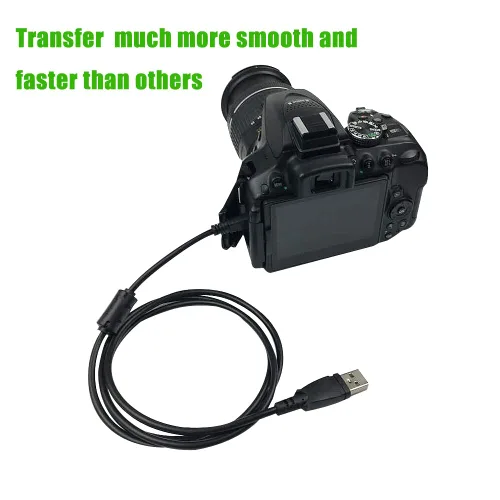 Miniatura 3 de Sqrmekoko Cable USB de carga y datos UC-E6 / UC-E23 para cámaras Nikon DSLR - Compatible con cable USB D3300, D3200, D5300, D7200, D750, Coolpix